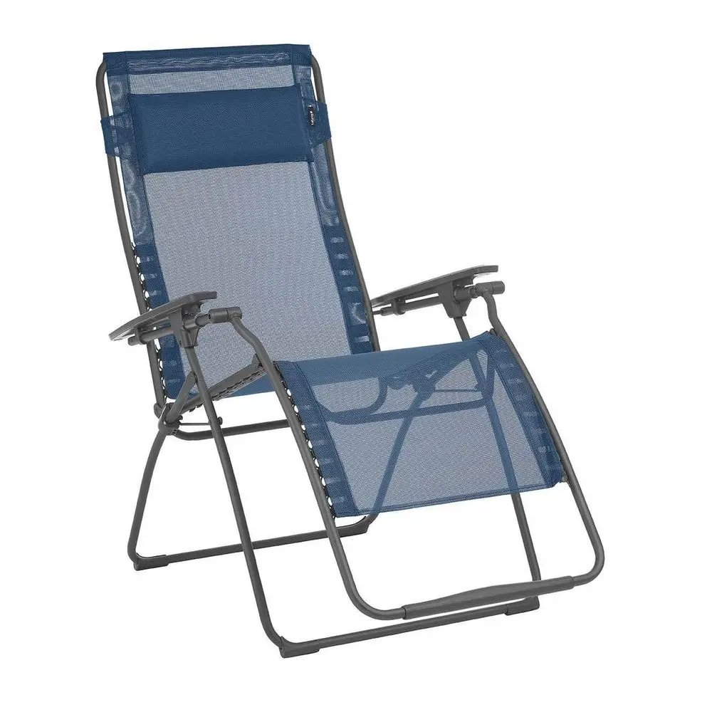 

Futura XL Zero Gravity Portable Ergonomic Outdoor Steel Framed Lawn Patio Recliner Folding Lounge Chair with Headrest Cushion,