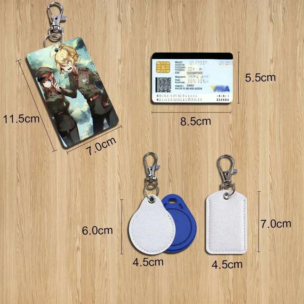 entire series Tanya Visha Youjo Senki Card Holder Keychain Key Ring Door Lock Access Protective Case For Security Gift