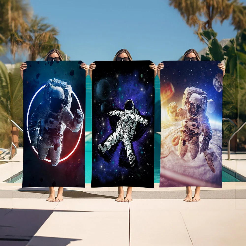 

Astronaut Beach Towels Shower Towel Sauna Travel Spa Microfiber Quick Dry Gym Accessories Cute Room Decor