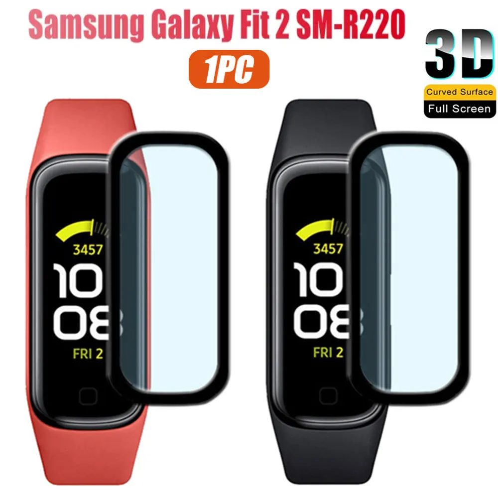 Screen Protector For Samsung Galaxy Fit 2 3D Curved Screen Protector Ultra-HD Full Coverage Protective Film For Samsung Fit 2