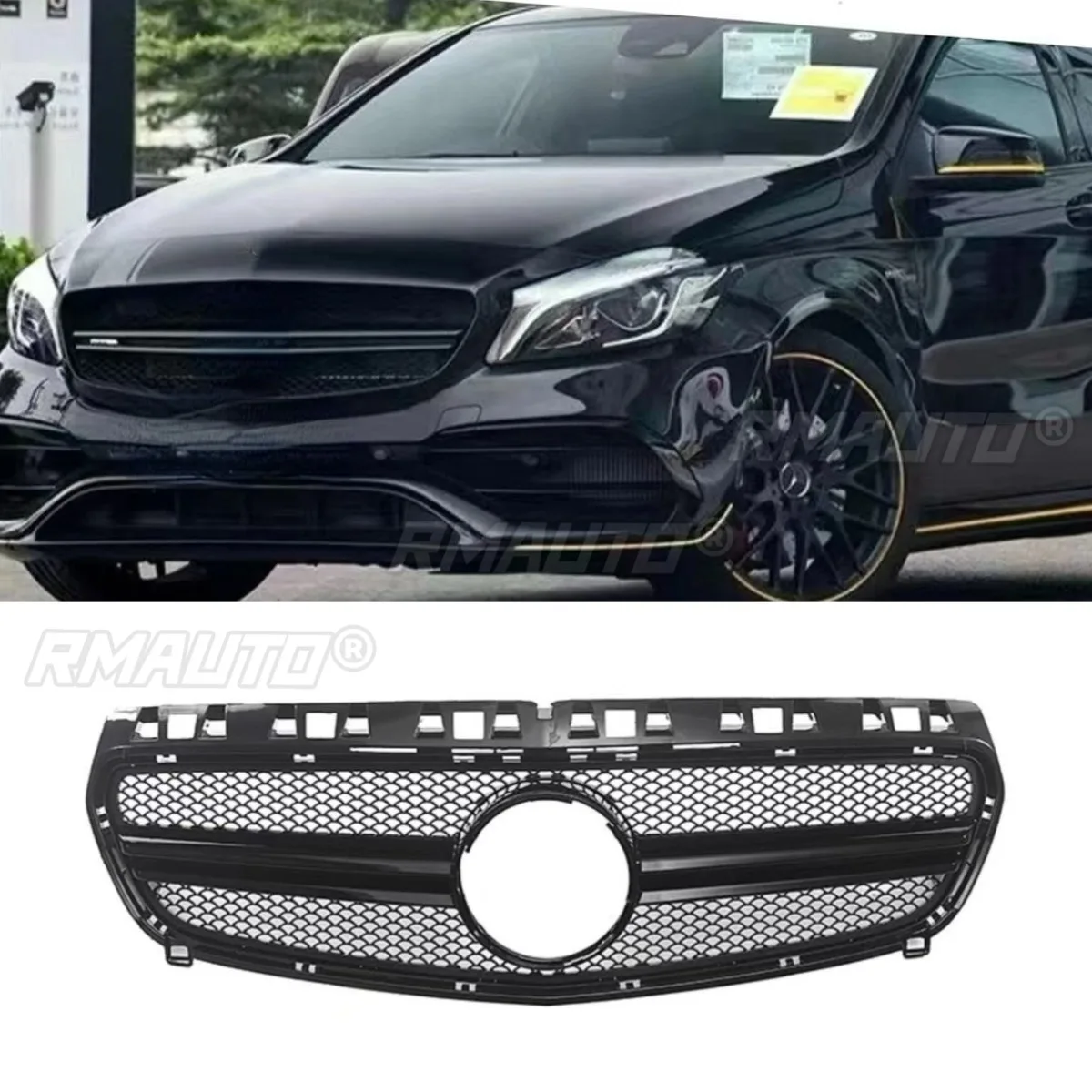 

Решетка бампера автомобиля, декоративные полоски, гоночная решетка, аксессуары, решетка переднего бампера для Mercedes Benz A-Class W176 2013-2015