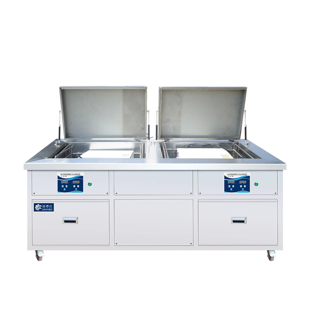 264L Double Tank Industrial Ultrasonic Bath Cleaner Equipment Metal DPF Engine Parts Oil Degreaser Ultrasound Cleaning Machine