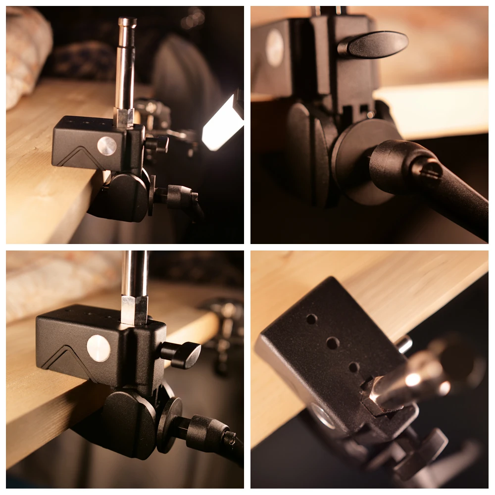 Большой зажим MINIFOCUS, Многофункциональный прочный зажим с винтовым отверстием 1/4 и 3/8 дюйма, аксессуары для фотостудии
