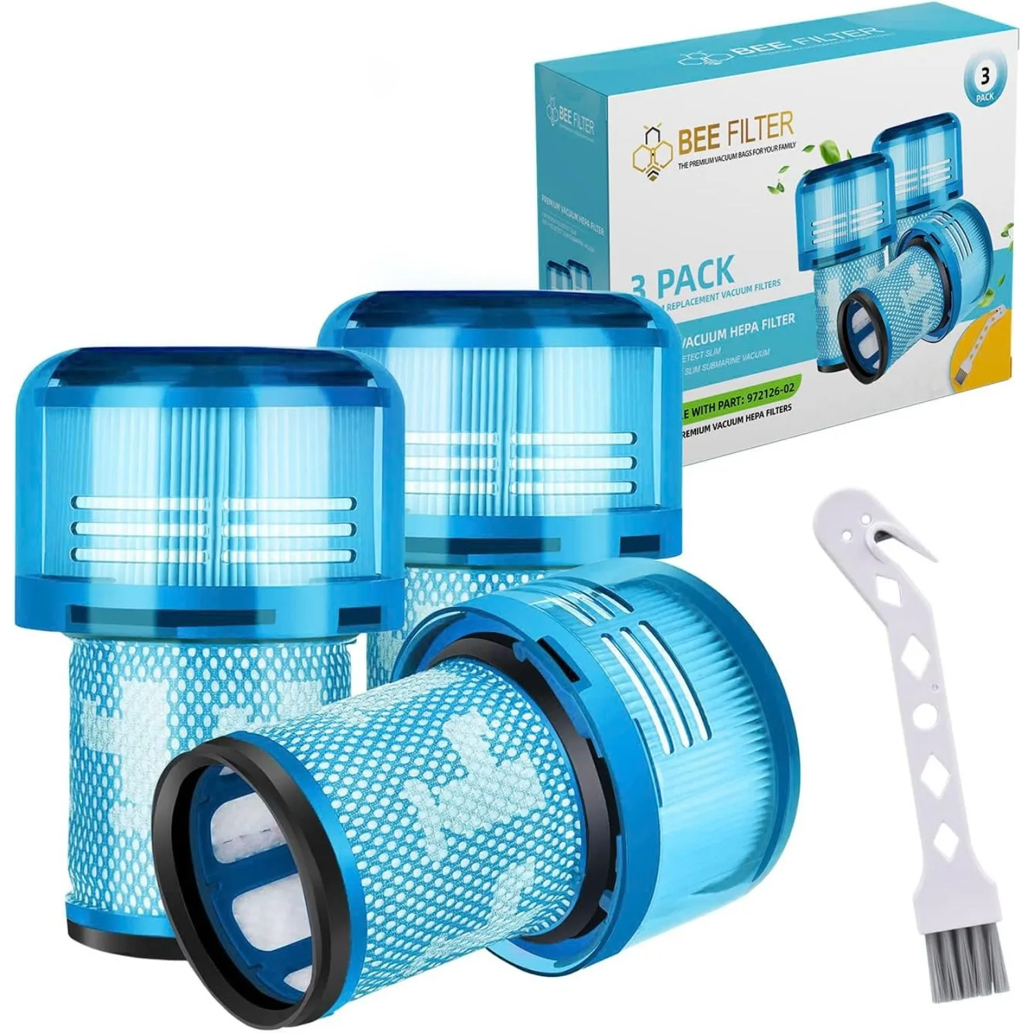 

Постфильтр пылесоса, комплект из 3 сменных фильтров, совместимых с Dyson V12 Detect Slim Absolute HEPA, часть 971517-01