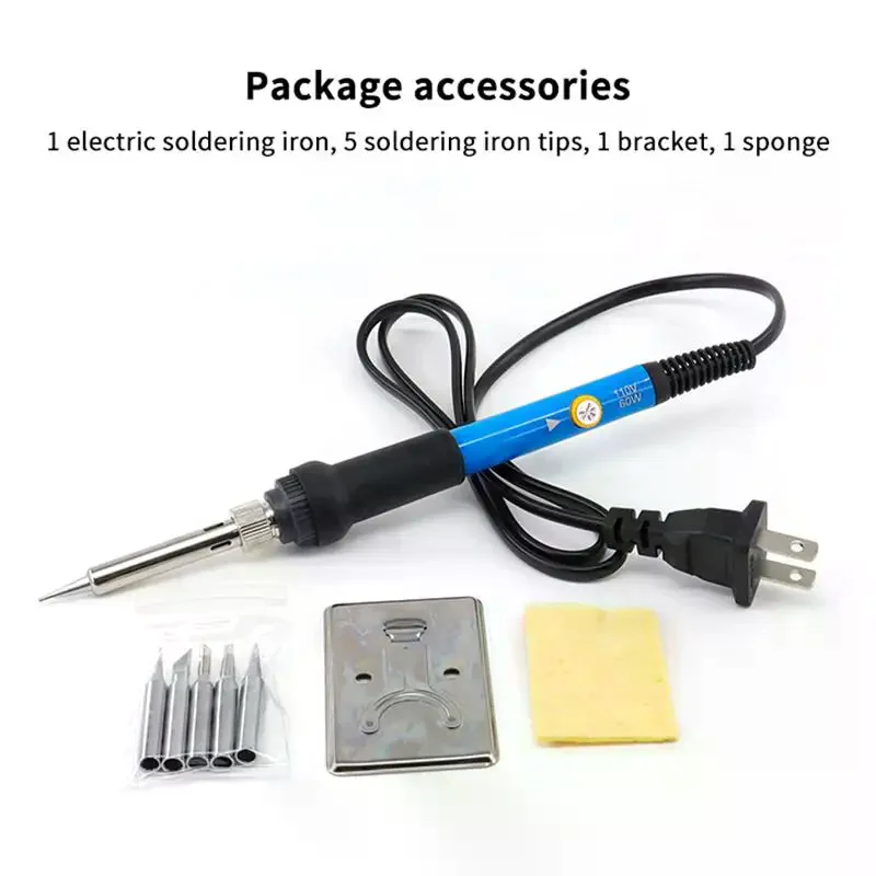 110V(US Plug) /220V(EU Plug) 60W Soldering Iron Welding Solder Repair Tool Adjustable Temperature Electric Soldering Iron