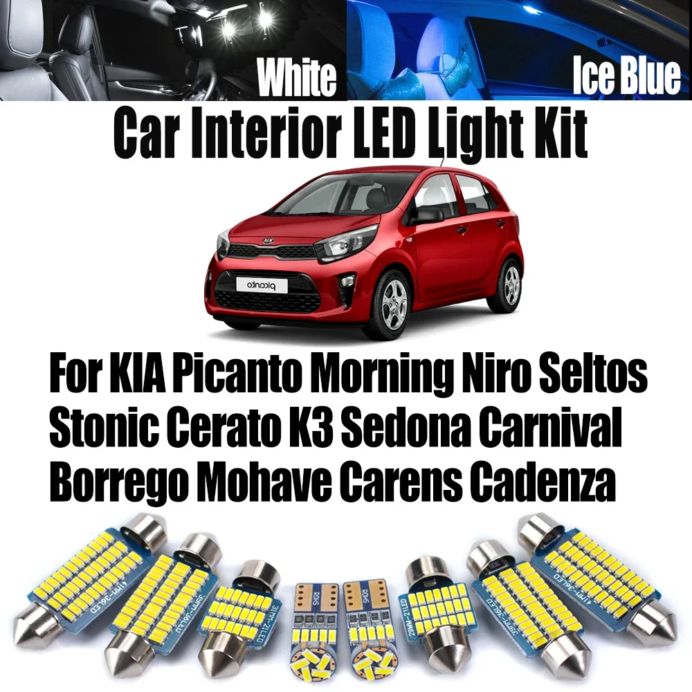 

For KIA Picanto Morning Niro Seltos Stonic Cerato K3 Sedona Carnival Borrego Mohave Carens Cadenza LED Interior Dome Light Kit