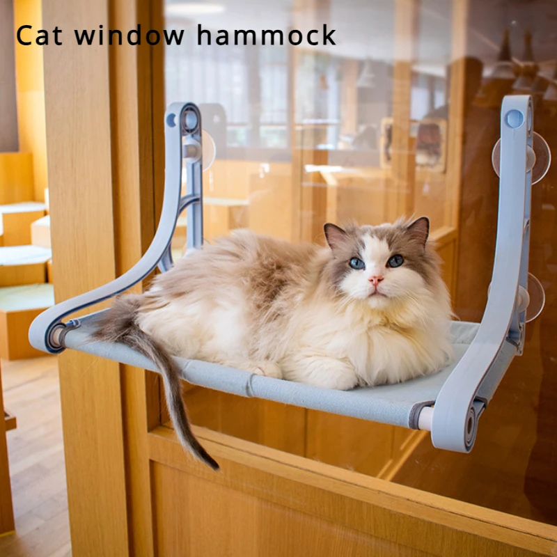 

Cat Hammock Window Bed Glass Suction Cup Sun-Drying Hanging Hammock Chair Bed Pet Recliner Removable and Washable Cat Window Bed