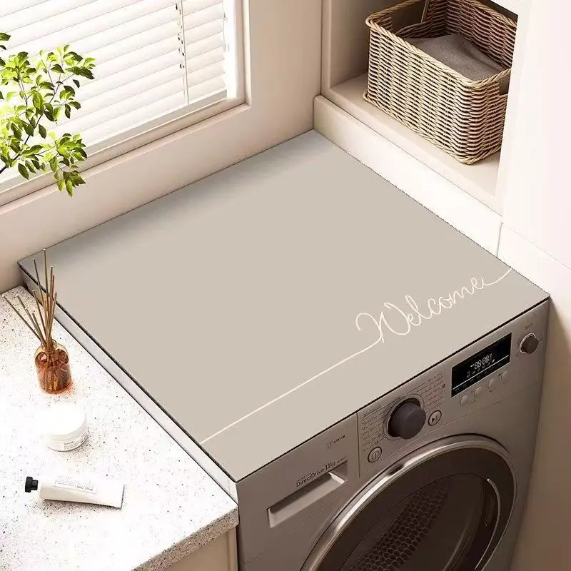 Diatom mud drum washing machine cover pad, water absorption, sun protection and dust cover