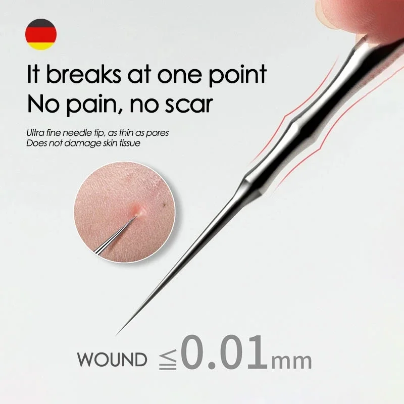 New German Acne Blackhead Removal Needles Pimples Blackhead Clip Tweezers Beauty Artifact Blemish Extractor Remover Needle Tool