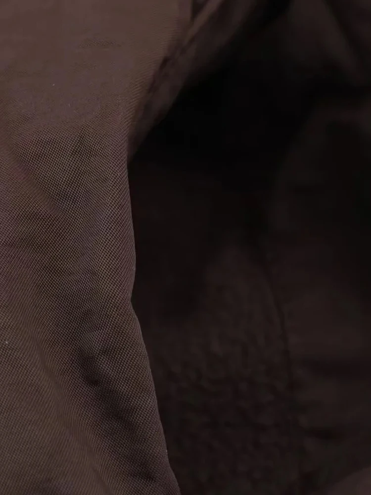 여성용 신상 가을 겨울 패딩 코트 커피 브라운 레이스업 스탠드 칼라 재킷 여성 패션 우아한 캐주얼 다용도 재킷