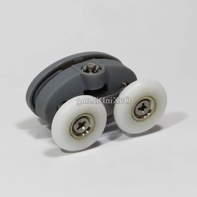Hotsale 4Pairs Shower Bathroom Door ROLLERS /Runners/Wheels/Pulleys Bouncing Swing Pulley Hole Distance 30mm Diameter 23mm/26mm