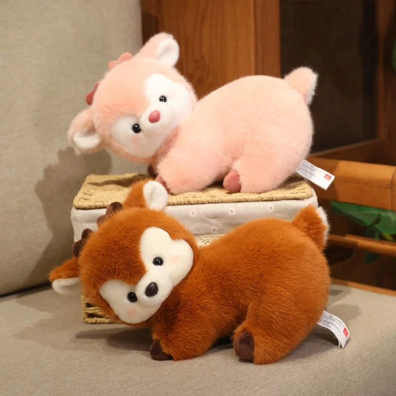 

Cute soft plush deer pillow plush toy doll plum deer doll children's companion soothing animal cloth dolls