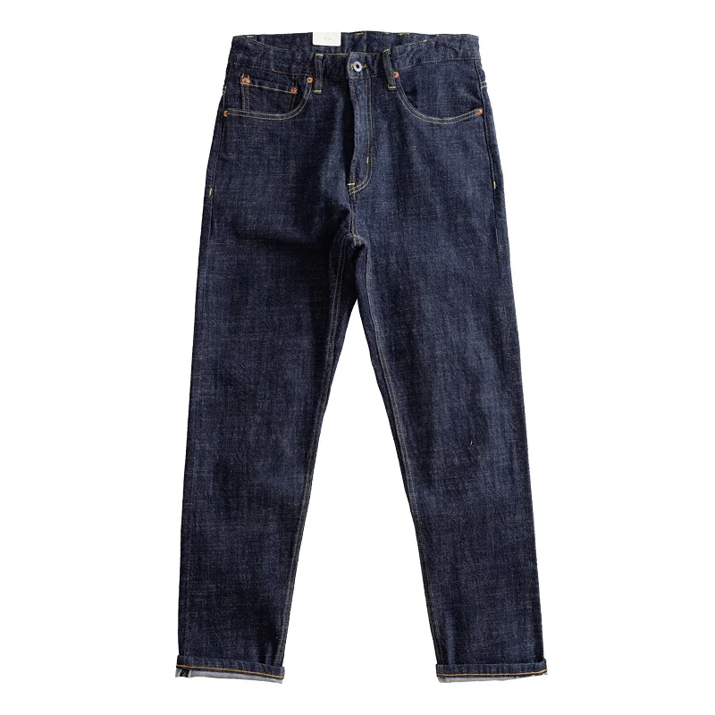 Relaxed Fit Distressed Blue Jeans with Vintage Style for Men