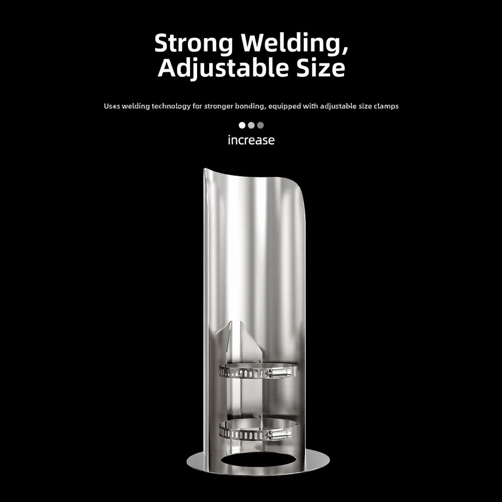 Stainless Steel Rainproof Cap for Exhaust Vent Pipes with Wide Coverage Cap and Reinforced Electric Welded Joints
