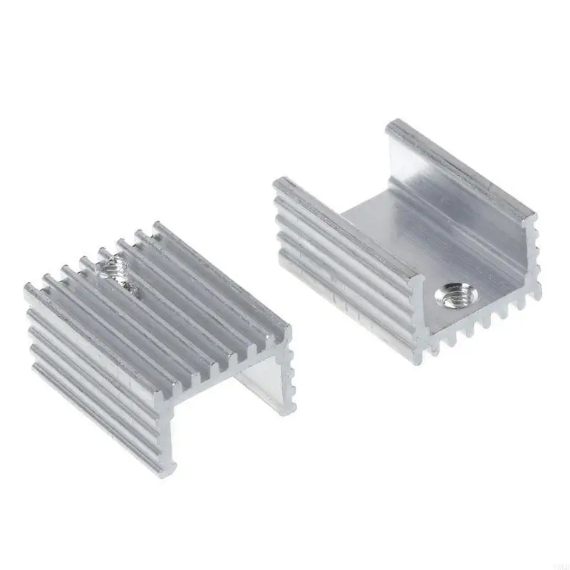 Y5LB 10PCS TO-220 Computer Cooler Cooling Radiator Aluminum Sheet Heatsink Transistor