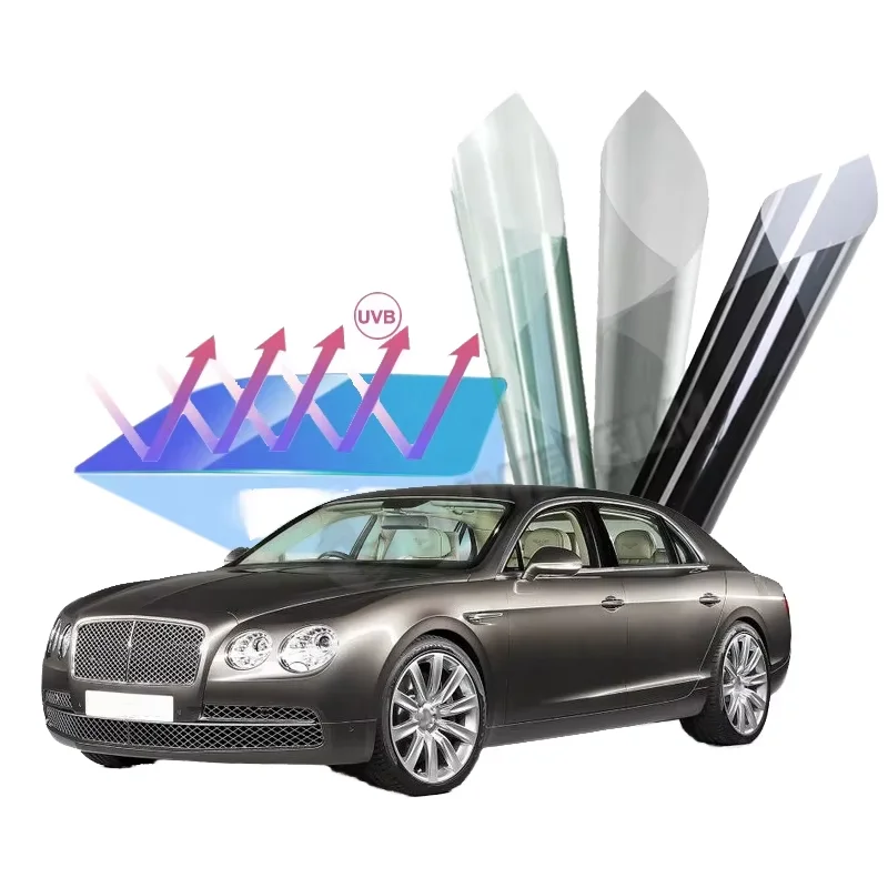 UV Window Solar Tinting Film PET Self-Healing Sun Heat Dissipation Sun Control Car Window Tint Windshield Protection Film