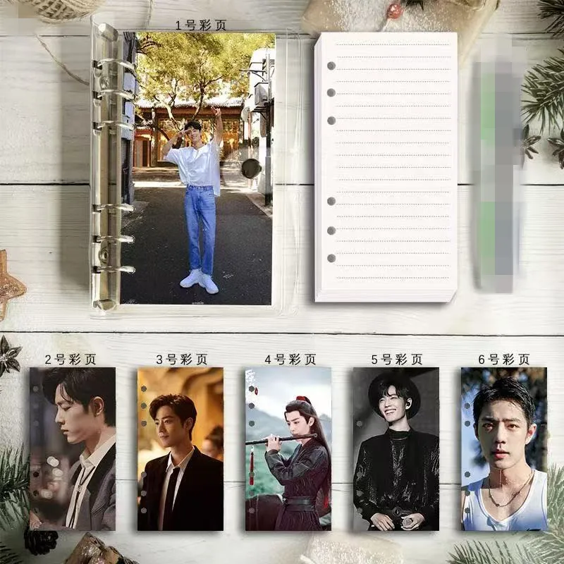 xiao-zhan-wang-yibo-figure-loose-leaf-notepad-exquisite-fun-hand-account-diy-handmade-notebook-creative-diary-stationery-gift