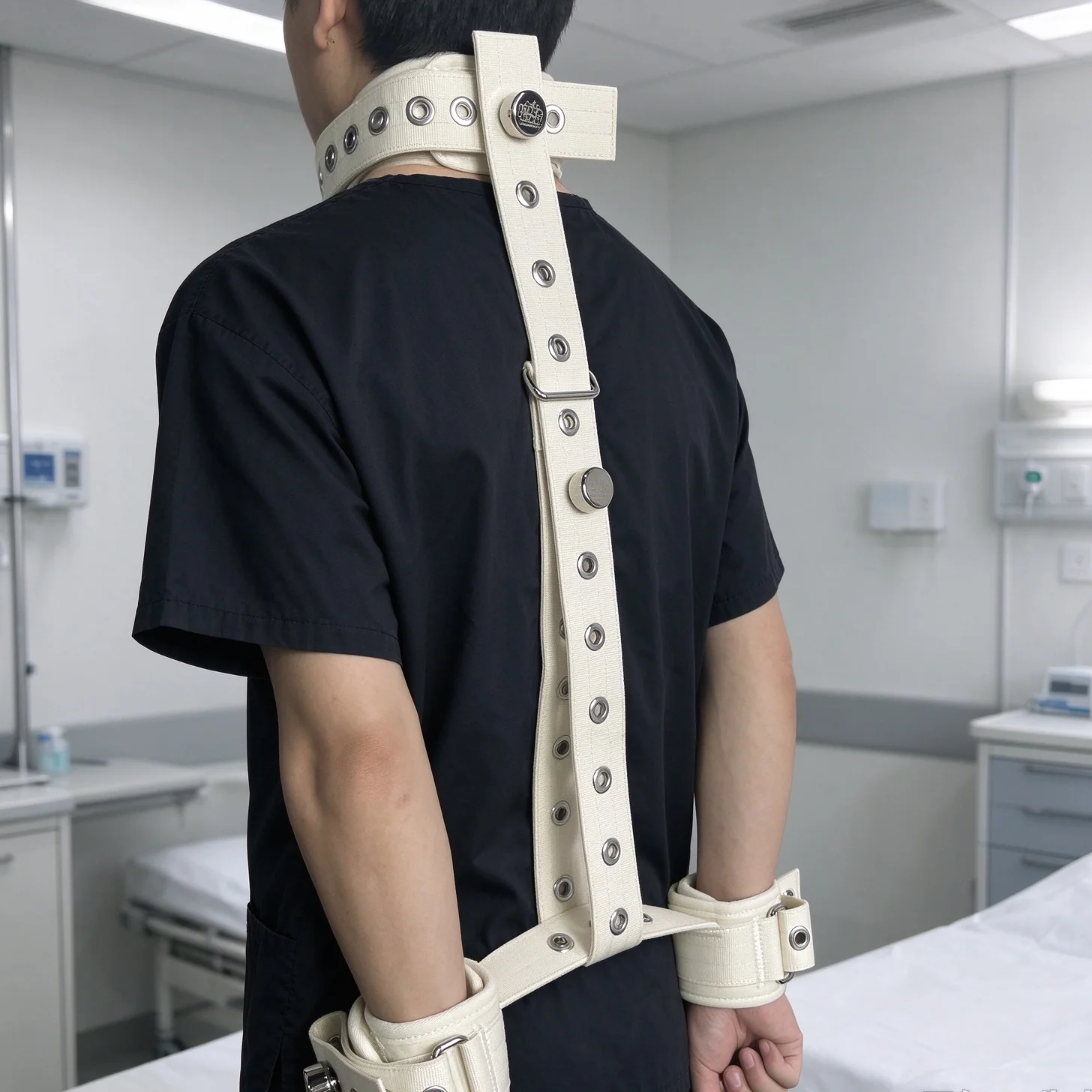 Wrist and Neck Restraint Set with Magnetic Lock