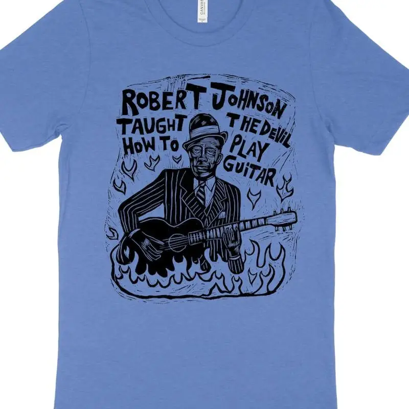 Robert Johnson Linocut Handprinted T-Shirt