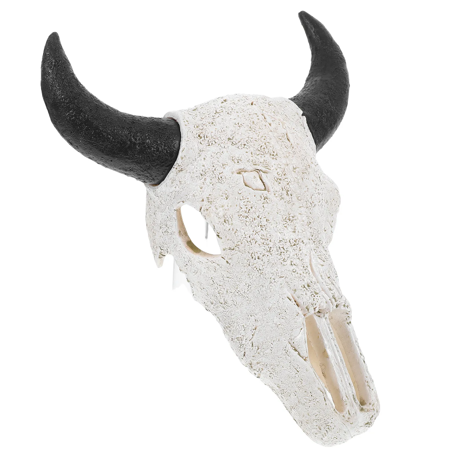 Bull Horn Wall Hanging Decor Realistic Faux Animal Skull Head Easy Installation Home Office Bedroom Wall Art Bull Head