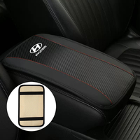 1pc Car Armrest Box Pad Elbow Rest Cushion Console Cover For Hyundai IONIQ Nexo Palisade Elantra Sonata Grandeur Tucson Santa Fe