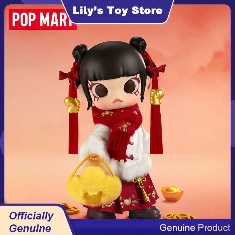 

POP MART Оригинальная коллекционная фигурка Molly Money Now 1/8 из серии Mobile Doll, игрушка-украшение, подарок для детей на праздник