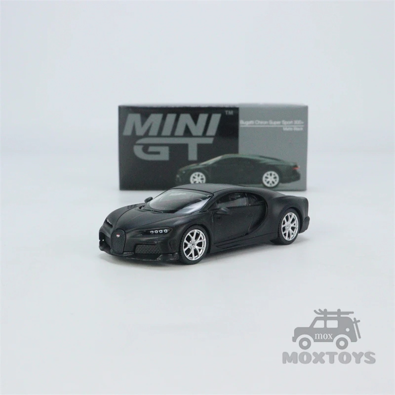 MINI GT 1:64 Bugatti Chiron Super Sport 300 Matte Black LHD Diecast Model Car