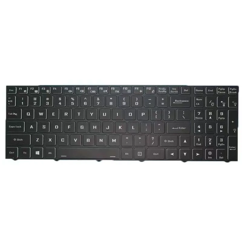 US/RU Keyboard CVM18H93US9430/6-80-N15Z0-01D-1 For CLEVO N15Z3 PB70 PB71 PB50 PB51 Black Color