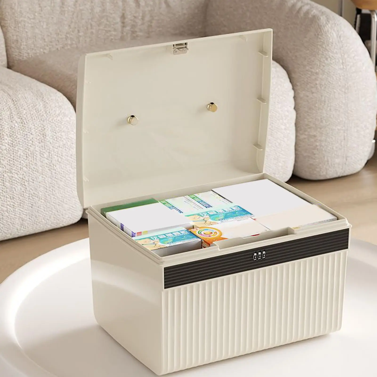 

Ящик для хранения с паролем, двухслойный контейнер, органайзер для ювелирных изделий, большая коробка с кодовым замком для кошелька, ювелирных изделий