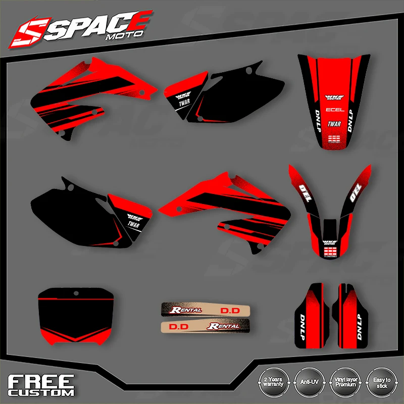 

Наклейки и графика SPACE для мотоциклов HONDA CRF450 2002-2004 (2002, 2003, 2004), комплекты наклеек для эндуро 02-03, 04, 07