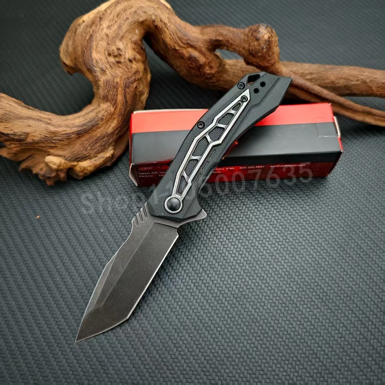 KS 1376 سكين للفرد 8Cr13Mov شفرة ألياف النايلون مقبض المحمولة متعددة الوظائف أداة الطوارئ في الهواء الطلق التخييم سكين صيد