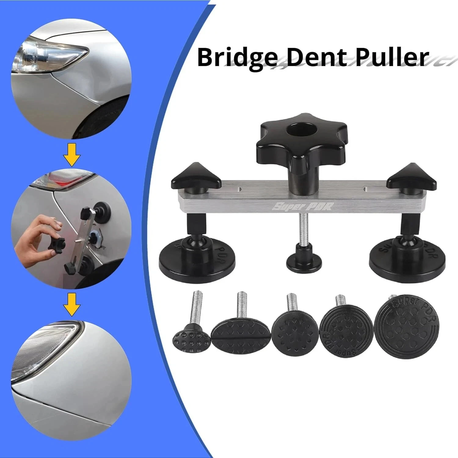 Super PDR Remove Dent kit di strumenti per la riparazione di ammaccature senza vernice Car Dent Remover Reverse Hammer raddrizzamento tirando strumenti per ammaccature
