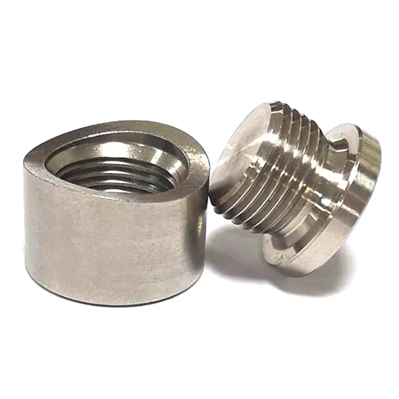 Sensor de oxígeno M18X1.5, tuerca de tapón de acero inoxidable, Kit de tapa de montaje escalonado, tapón de tuerca, tuerca de banda ancha, montaje de tapones de soldadura