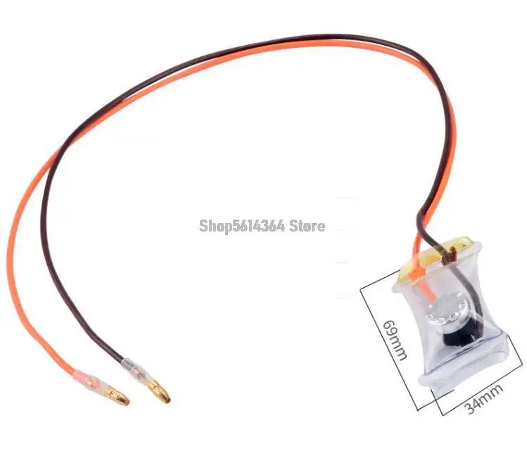 KSD303-A 2 Wire Lead -7C Normal Open Refrigerator Defrost Thermostat 250V 10A