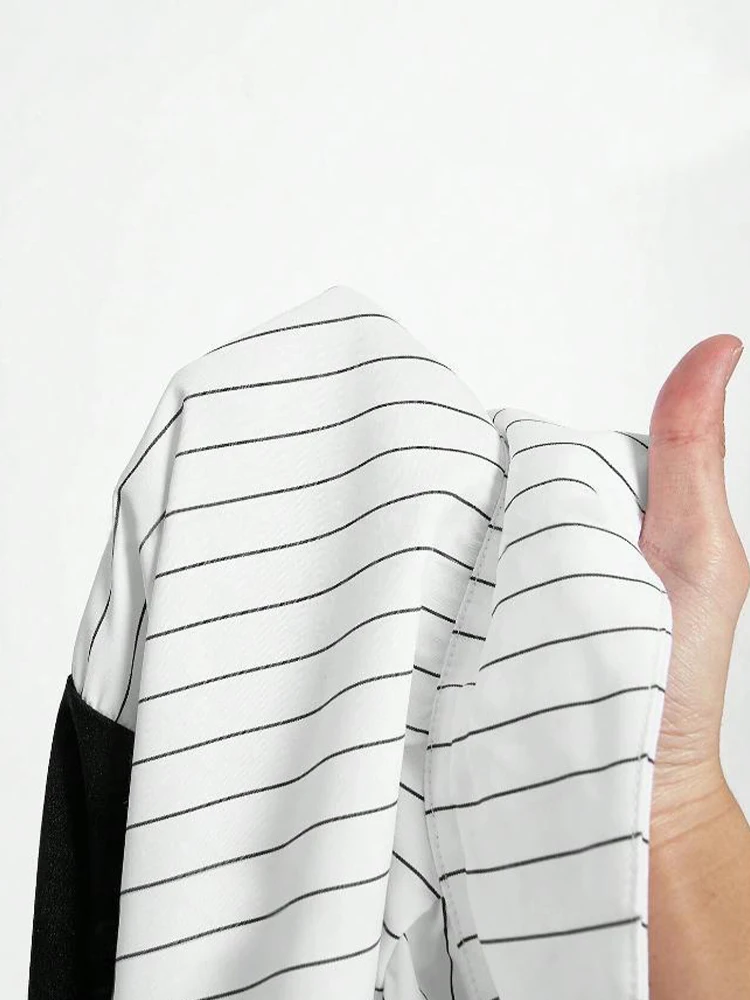 แฟชั่นผู้หญิงลาย Spliced เสื้อเชิ้ตปกแฟชั่นหรูหราสไตล์ธุรกิจชุดลําลองสํานักงาน
