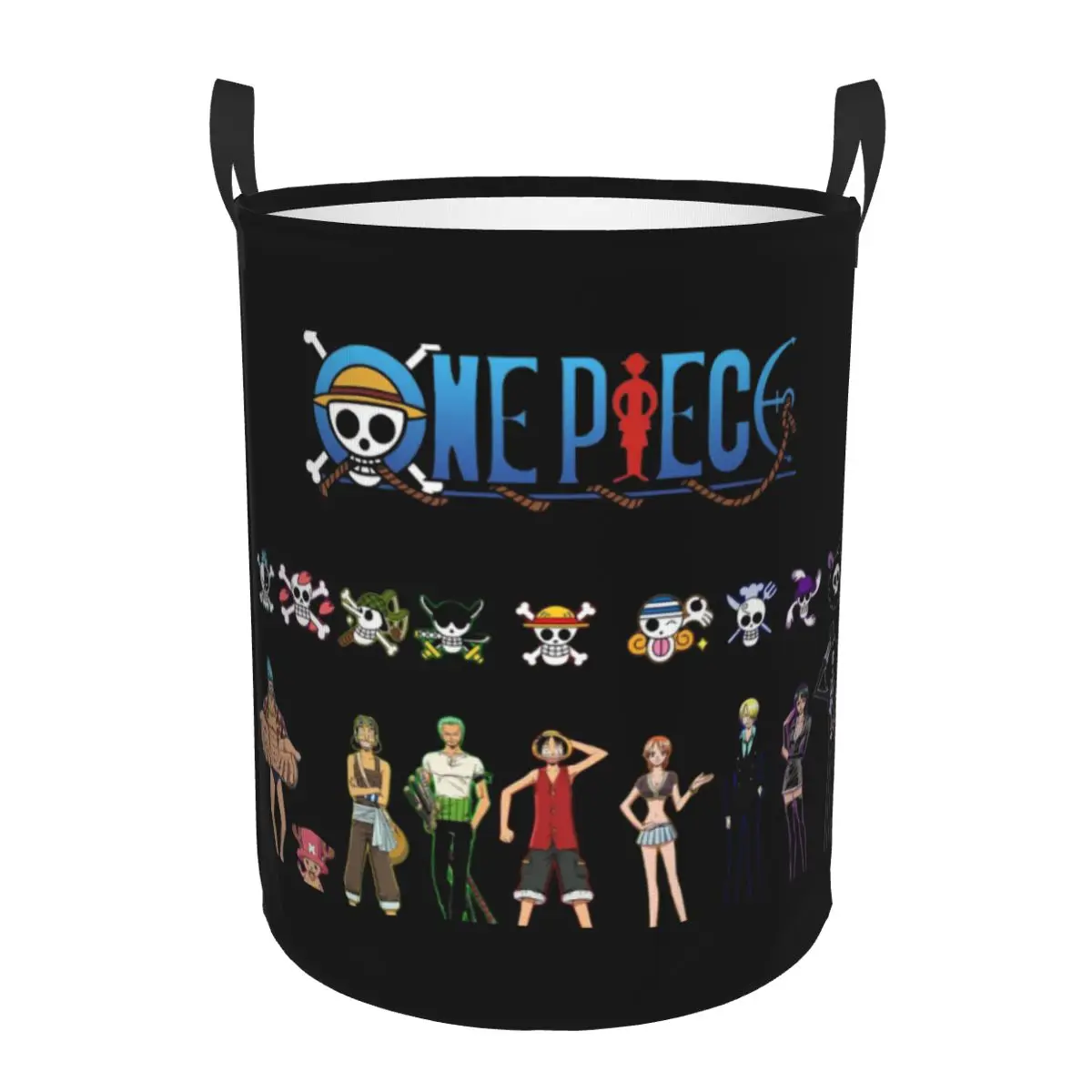 Custom Pirates Skull One Pieces Laundry Basket Collapsible