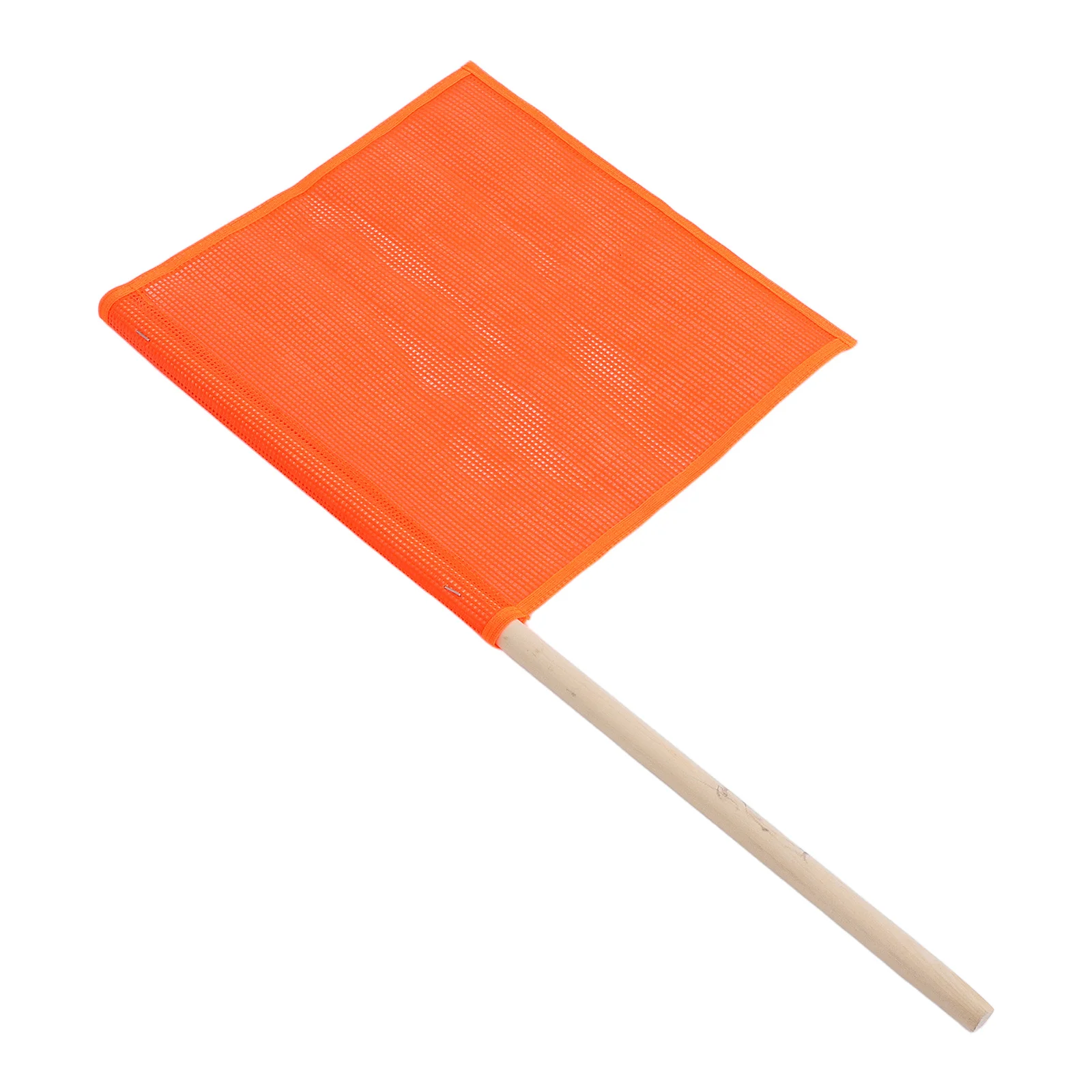 علم السلامة المرورية عالي الوضوح، عمود خشبي خفيف الوزن، نسيج شبكي متين، علم تحذير محمول للطرق السريعة #5