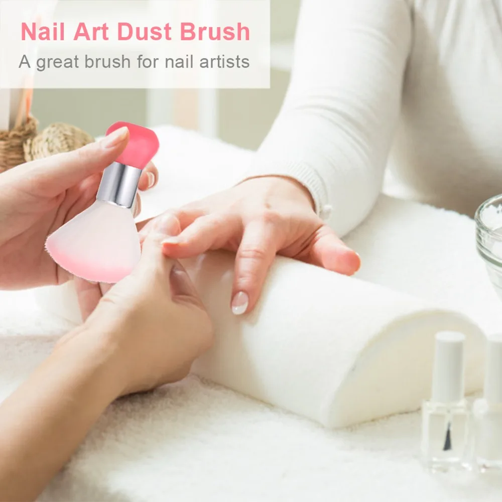 Soft Neck Duster Brush Pink Color Professional Nail Dust Brush Multi-functional Barber Neck Brush For Hair Cutting