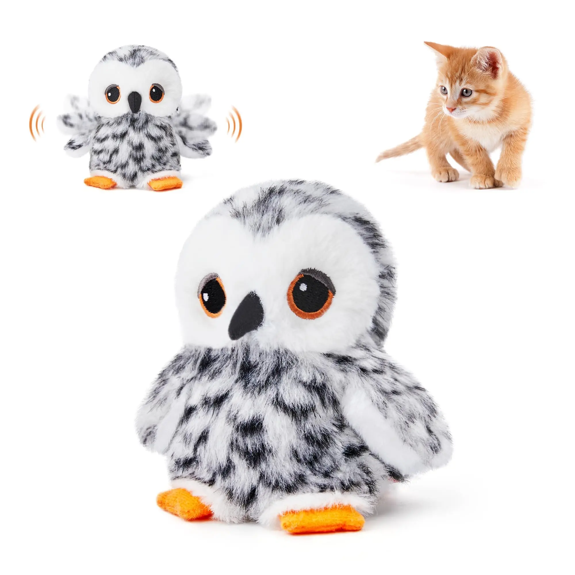 Electric Cat Toy with Simulated Bird Chirping and Vibrating Wings