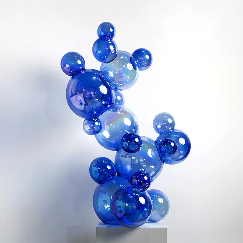 Bubble Sculpture Glazed Ornament Nordic Modern Simple Home Living Room Model Room Hotel Geometric Figurines Desk Decoration