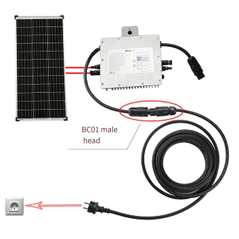 2 Sets Solar PV Connector Plug Waterproof IP68 4000V 25A For Solar PV System Panel Parallel Protection Kit BC01 Easy Install