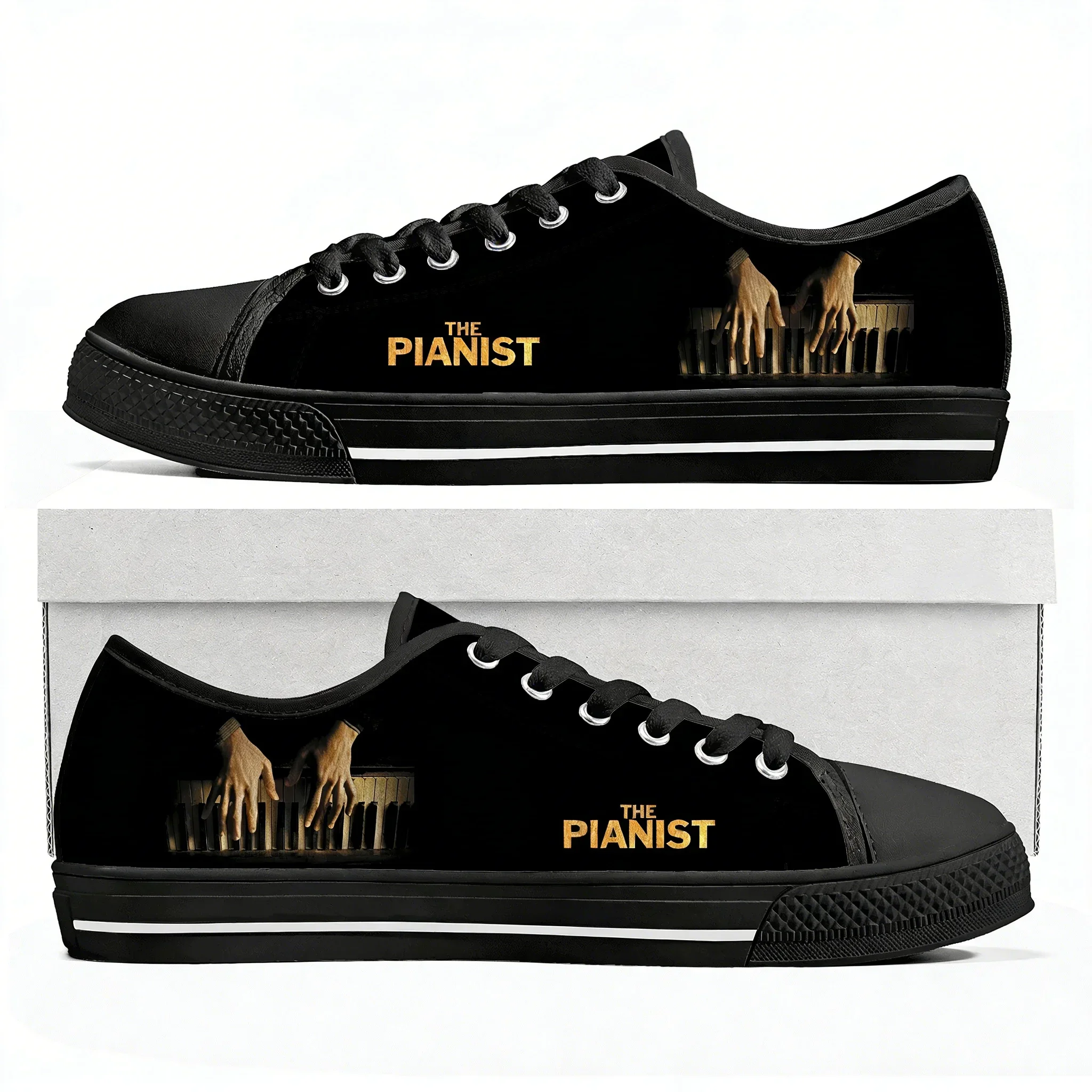 

The Pianist Low Top High Quality Sneaker Men Women Teenager Canvas Sneaker Casual Personalized Patterns Shoe Custom Made Shoes