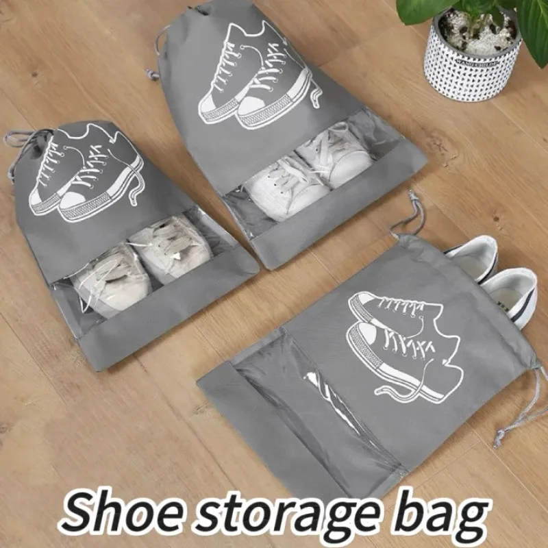 Shoes Storage Bag Closet Organizer Non Woven Travel Portable Bag Waterproof Pocket Clothing Classified Hanging Bag