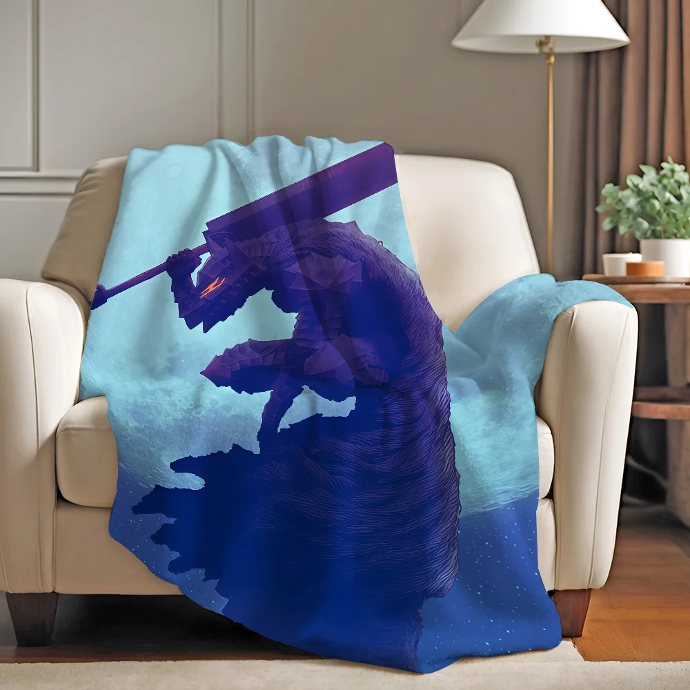 Retro Classic Comics B-berserk Blanket Warm And Soft Suitable For Bedroom Living Room Sofa Bed Office Travel Camping