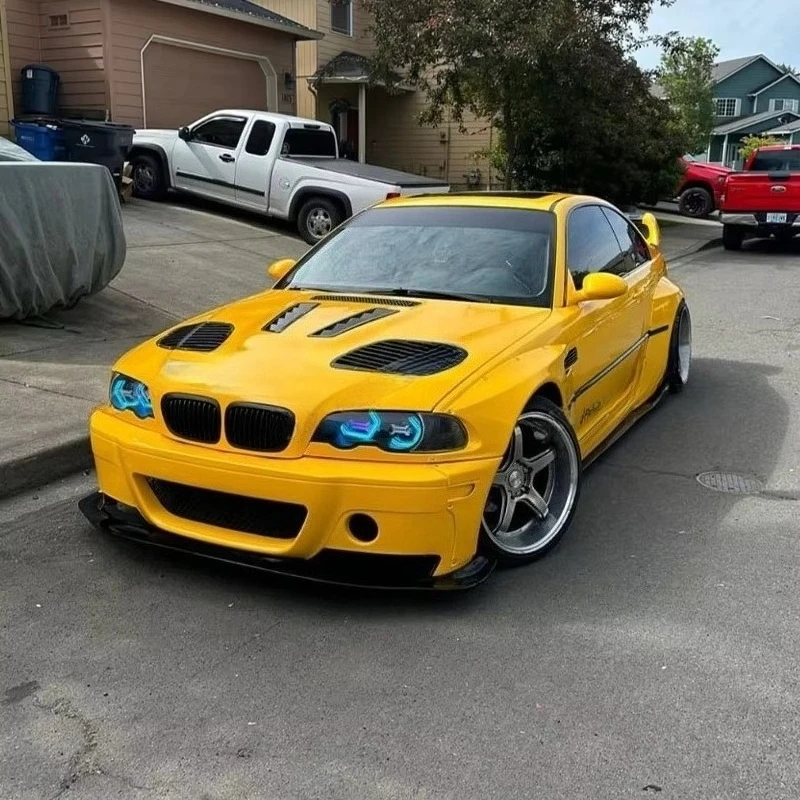 SW for 3 Series E46 E36 4-Door Body Kit Upgrade with Widebody Fenders Wheel Arches Trunk Spoiler New Lip Separator Bumper - view 4