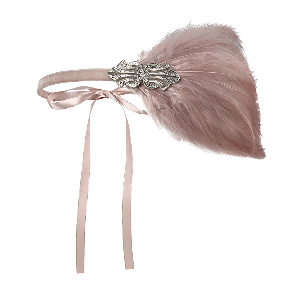 

Hair Accessories Headband Sequined Rhinestone Ostrich Stretchable Comfortable Photography Costume Bridal Wedding Church