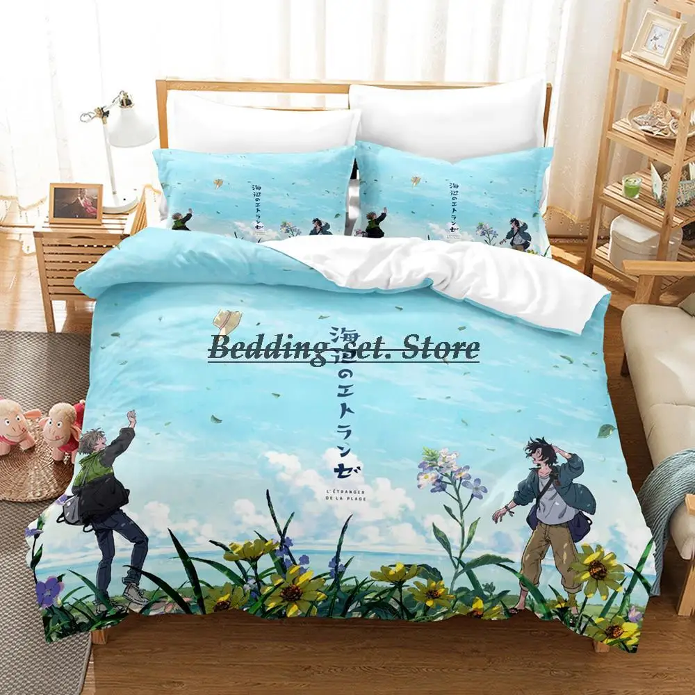 

Seaside Umibe No Etranger Bedding Set Single Twin Full Queen King Size Bed Set Aldult Kid Bedroom Duvetcover Sets Anime Bed