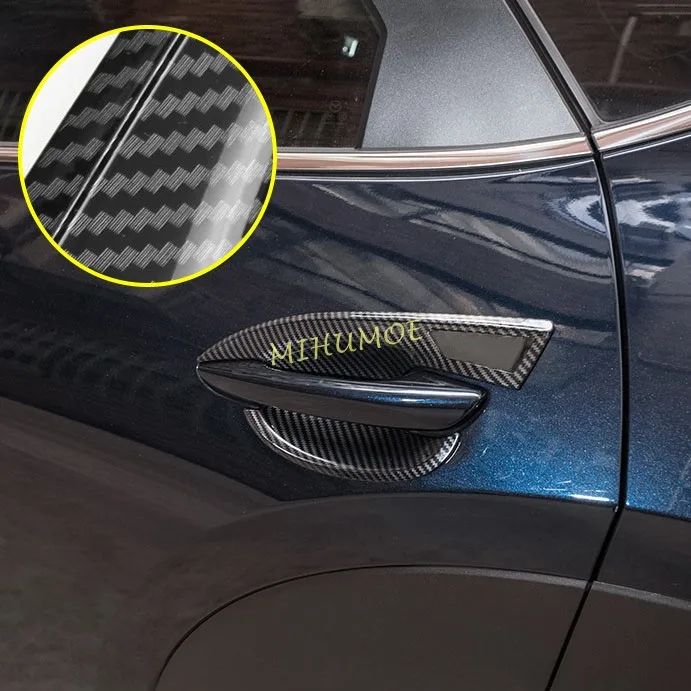 لمازدا CX30 CX-30 2020 2021 2022 2023 2024 2025 ألياف الكربون سيارة الخارجي مقبض الباب السلطانية غطاء الكأس الكسوة #1