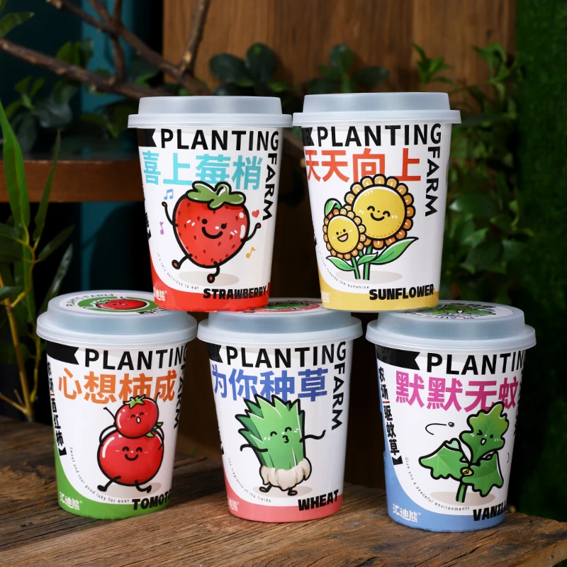 Creative small potted plants that can hold water kindergarten children plant sunflower seeds and grow strawberry plants