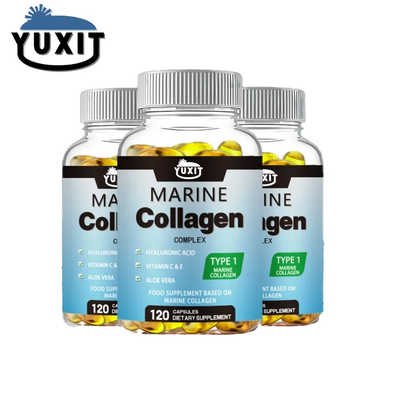 YUXIT Male and Female Vitamin Collagen - Type I, II, III, V, X Multiple Collagen Pills - Grass Feed, Non Transgenic